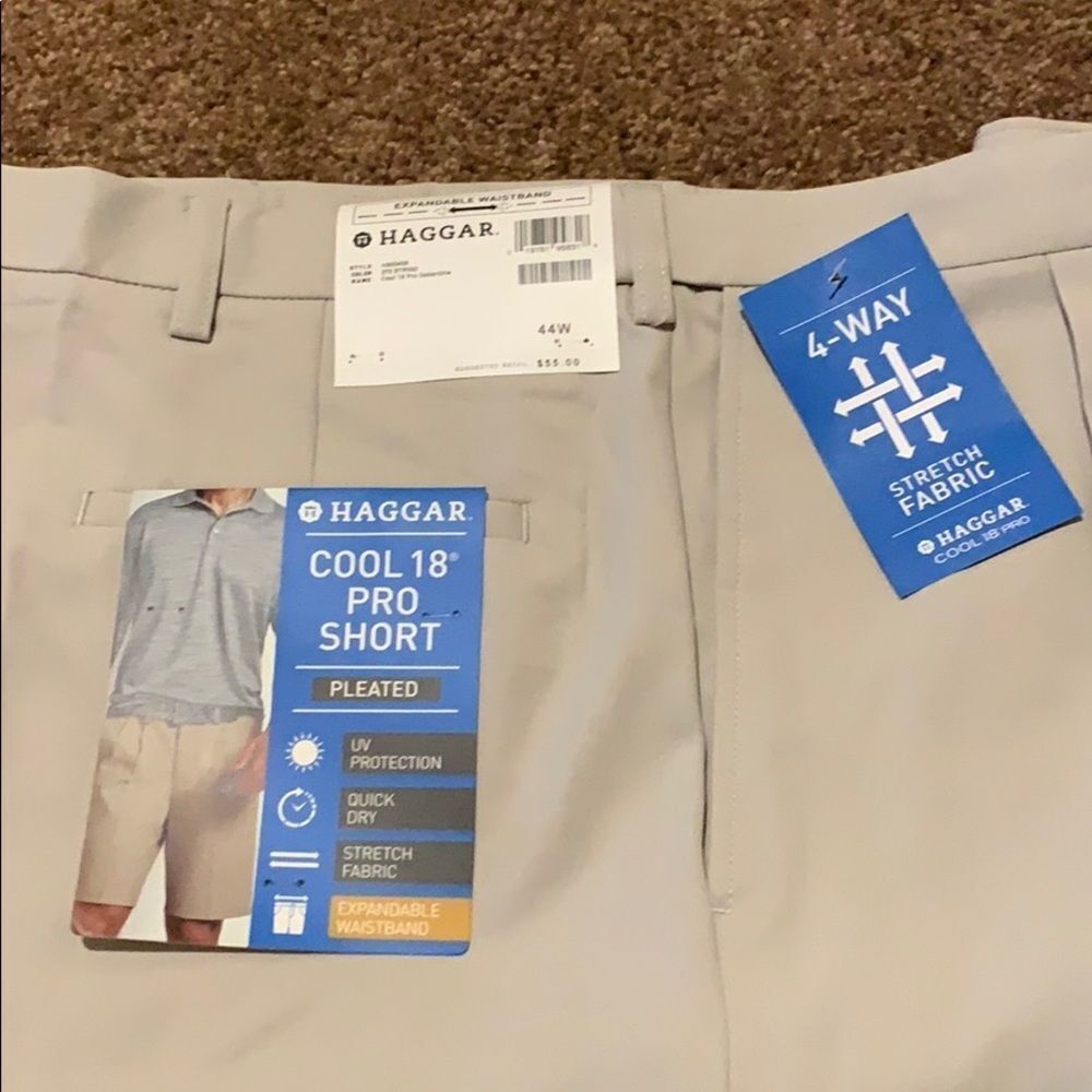 Hager cool 18 pro pleated shorts. NWT 44